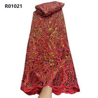 CHOCOO Date Paillettes Dubaï Ruban Cordé Tulle Tissu Blush Couleur Africain Broderie Dentelle Tissu