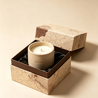 Caja de Embalaje de Cartón Premium para Velas Aromáticas con Tapa Separada y Logotipo en Lámina Dorada para Regalos de Fragancias de Lujo para el Hogar