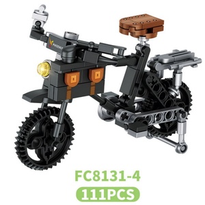 Mini modèle de moto coloré, ensembles de blocs de construction DIY, jouet éducatif de construction pour enfants, collection de cadeaux - Product Image 5