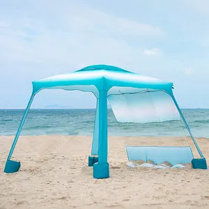 LOTUS Tenda Cabana Matahari Portabel, Tenda Cabana Di Pantai Persegi Keren Luar Ruangan Pop Up Tahan Angin Portabel Kualitas Tinggi