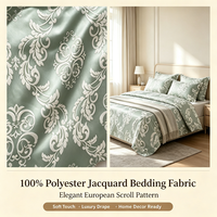 Tissu Jacquard Brocart 100% Polyester Teint et Texturé, Respirant, Anti-Boulochage, Élégant, de Qualité Moyenne, Écologique, Vente Directe Usine