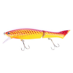 Оптовая продажа, рыболовные снасти 12 см, многошарнирная жесткая плавающая приманка, 2 секции, шарнирная рыболовная приманка - Product Image 2