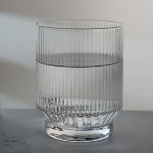 라코토 유리 제품 2024 새로운 디자인 360 ml 소다 라임 플루트 컵 럭셔리 마시는 유리 컵