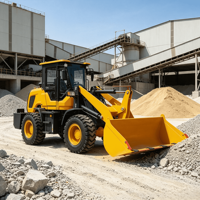 2,5-Tonnen-Radlader mit 0,9 Kubikmeter Schaufel für Sand-, Kies- und Hofbeladung sowie Tierfutter-Handling – Vielseitiger Einsatz