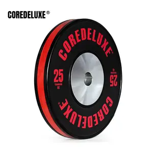 COREDELUXE彩色条纹黑色橡胶配重板条纹保险杠板健身器材