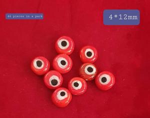 Perles de verre cotées en argent faites à la main mauvais œil d'excellente qualité indienne pour la fabrication de bracelets bijoux disponibles au prix de gros - Product Image 1