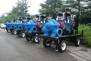 ปั๊มน้ำแนวนอน QS แบบดูดสองทาง ใช้พลังงานจากดีเซลและมอเตอร์ไฟฟ้า สำหรับบำบัดน้ำ - Product Image 4