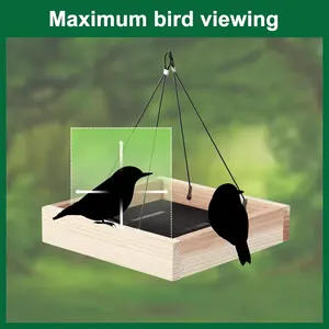 Pendurado ao ar livre plataforma pássaro alimentador pet casas e móveis para aves