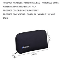 Sac de rangement étanche Oxford organisateur d'accessoires électroniques multifonctionnels pochette de câble de données numériques