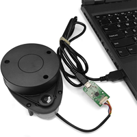 Sust-aFor SLAMTEC RPLIDAR A1M8 Capteur LIDAR 360 degrés Scanner 12 mètres Rayon de balayage 2D Obstacle USB 2.0 Noir Gris