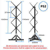 Projecteur holographique 3D LED de 52 cm, équipement publicitaire animé, configuration 1x3 avec support et ventilateur rotatif pour l'éducation