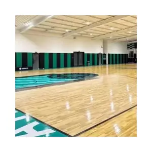 定制标志篮球场套装可折叠健身房地板是安全硬木地板系统户外运动的理想选择