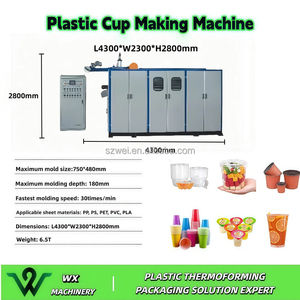 Machine de fabrication de gobelets et de pots <span class=keywords><strong>en</strong></span> plastique PVC entièrement automatique certifiée CE, haute productivité, thermoformage sous vide - Product Image 5