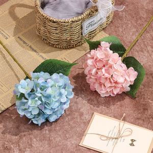 Flor Artificial de Seda, Rama Individual, Hortensia Francesa de Cuatro Puntas, Decoración para Bodas y Hogar, Hecha a Mano, Larga Duración, 3-5 Años - Product Image 5