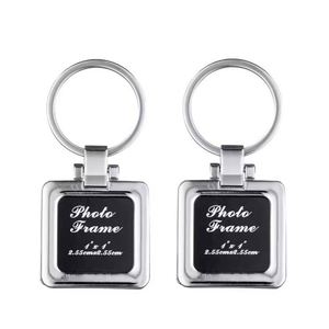 Porte-clés personnalisé en métal avec logo, cadre photo numérique en forme de cœur pour sublimation - Product Image 2
