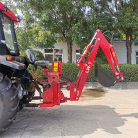 Kompakter Traktor-Heckanbau-Bagger mit Dreipunktaufhängung und Zapfwellenantrieb für Kompaktlader und Bagger