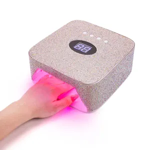 Séchoir à gel pour lampe à ongles à LED UV personnalisé rechargeable plus rapide Séchoir à lampe à ongles à LED UV sans fil de 54 W pour les deux mains