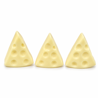 Jouet anti-stress à presser en forme de triangle de fromage simulé à récupération lente