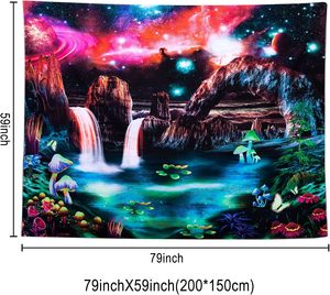 <span class=keywords><strong>Tapisserie</strong></span> Blacklight personnalisée pour chambre mur espace océan impression numérique avec Logo pour tapisseries - Product Image 3