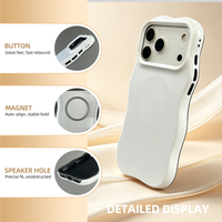 Funda Protectora Personalizada para Teléfono con Impresión 3D Ripple, Híbrida de TPU y PC, con Logotipo Personalizado por Transferencia de Calor para iPhone 17 16 Pro