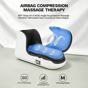 Masseur de pieds rechargeable 3-en-1 : vibration + chaleur + pression d'air pour soulager la douleur et améliorer la circulation - Product Image 5