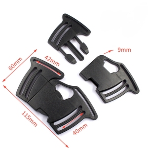 Fivela de Plástico para Carrinho de Bebê, Acessório para Colete Refletivo, Fivela de Cinto de 4 Pontos Preta Reciclada com Liberação Rápida Lateral - Product Image 3