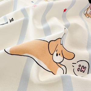 Cartoon Dog Print Duvet Cover Set 3 Pieces Reactive Printing Four Seasons Bedding Warm Soft Fabric - Product Image 2