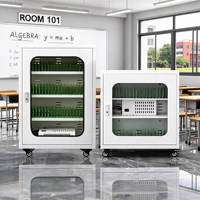 Armoire de charge pour tablettes et ordinateurs portables en métal, résistante aux intempéries, avec 10/12/15/30/60 compartiments, serrure électronique, ports USB, casier de rangement pour téléphones portables