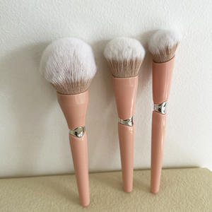 Ensemble de 3 pinceaux de maquillage rose blanc noir manche en plastique cheveux synthétiques ensemble de pinceaux de maquillage végétalien <span class=keywords><strong>costume</strong></span> - Product Image 6