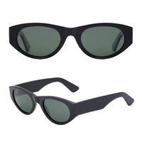 Lunettes de soleil de créateur vintage pour femmes Lunettes de soleil ovales en acétate UV400 avec monture polarisée anti-éblouissement Jaune clair Rose Gris