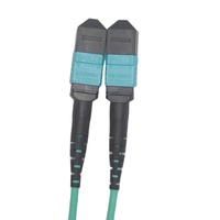 12 Cores OM3 kabel serat Multimode MTP multifungsi konektor MTP kabel Patch serat optik