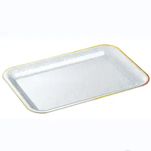 Diversified Customized Color And Size PET Material White Round Plastic Serving Food Tray