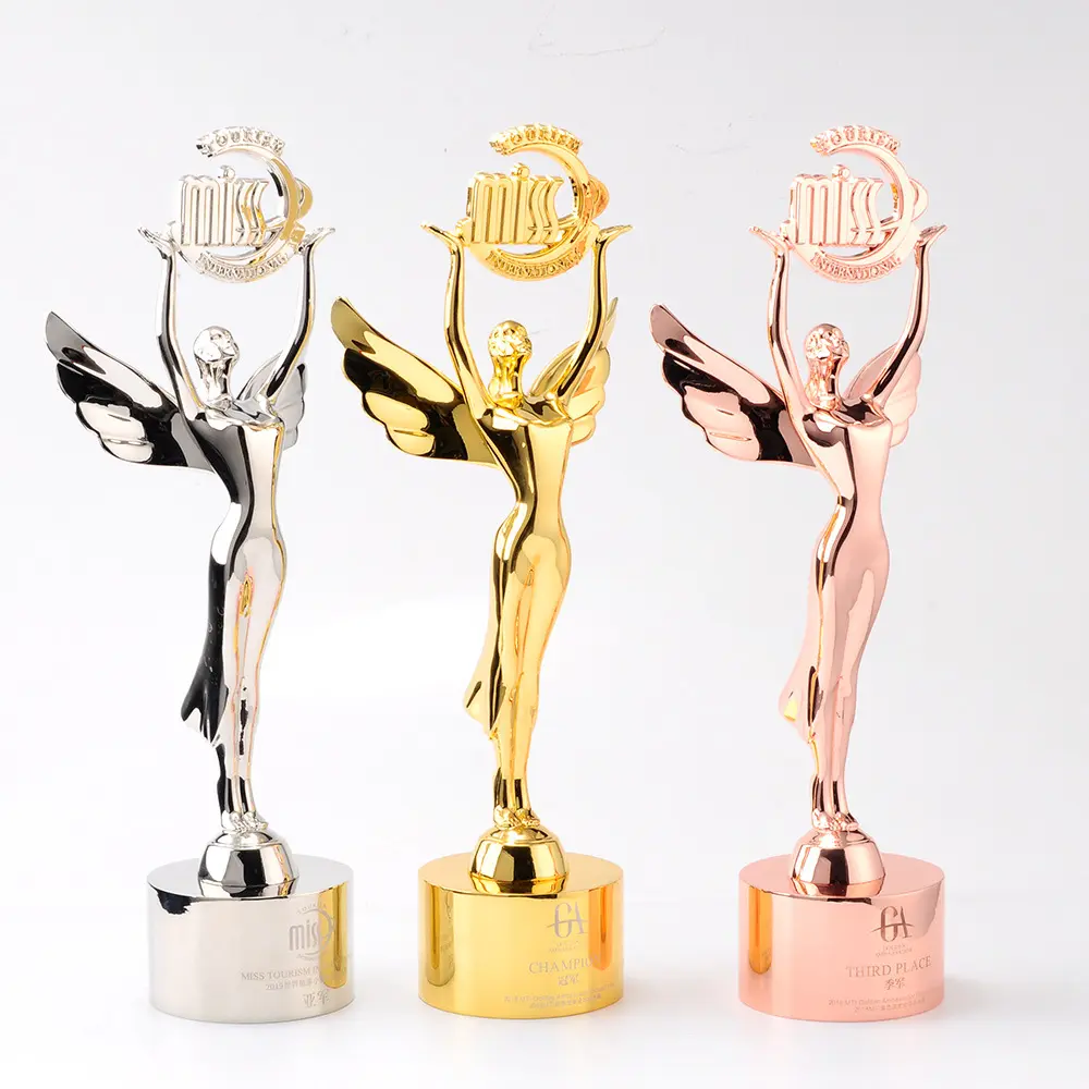 Trofee Metalen Model Kapal Nieuw Vervaardigde Metalen Cricket Trophy
