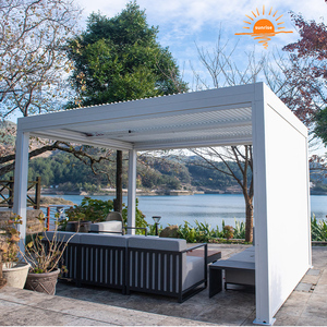 Gazébo de jardin de luxe en Aluminium, étanche avec auvent, livraison gratuite - Product Image 3
