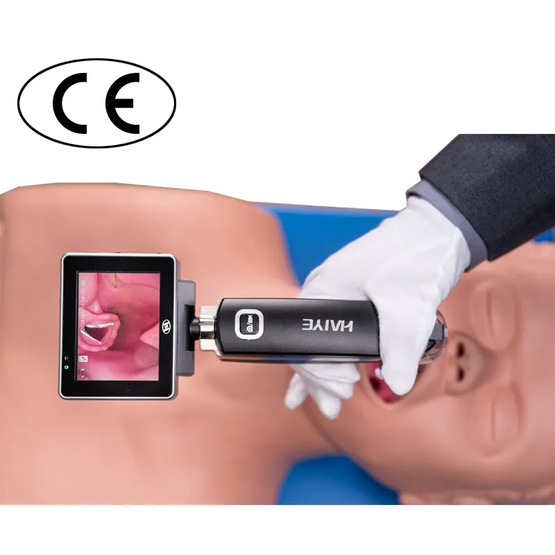 Laringoscópio de vídeo para adultos e pediátricos, equipamento médico cirúrgico hospitalar com 3 lâminas descartáveis antiembaçantes