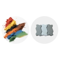 Pigment de poudre de couleur d'oxyde de fer noir utilisé dans le bloc de pavés