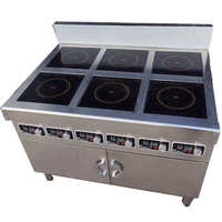 Peralatan Dapur Harga Pabrik Kompor Listrik Stainless Steel 4 Tungku Pengapian Elektronik untuk Hotel