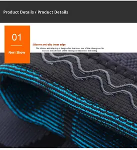 Protège-coudes en tricot <span class=keywords><strong>Bol</strong></span> Sports pour hommes et femmes, course à pied en plein air, basketball, cyclisme, fitness, respirant, antidérapant, fin, en nylon, complet - Product Image 6