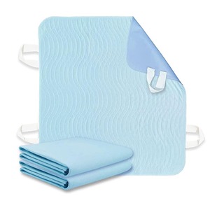 Almohadilla impermeable de algodón suave para incontinencia de adultos, almohadilla de cama reutilizable lavable absorbente rápida con asa de posición, alfombrilla de cama de pañales - Product Image 2
