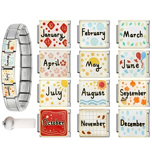 Pulsera de Acero Inoxidable con Diseño de Frutas de las Cuatro Estaciones, Estilo Italiano, Personalizable, para Chicas, Venta al Por Mayor - Product Image 1