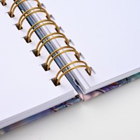 Cuaderno de Tapa Dura con Espiral y Letras Doradas Personalizables de Alta Calidad para Reuniones de Oficina, Dibujo Creativo y Regalos