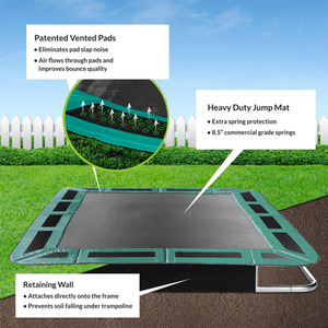<span class=keywords><strong>Trampoline</strong></span> géant Zoshine pour extérieur, sans ressorts, avec filet de protection en PVC et mousse, respectueux de l'environnement, pour enfants et adultes - Product Image 2