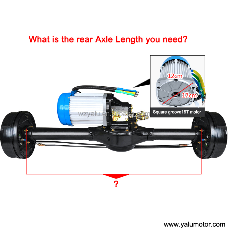 Electric Tricycle Rear Bridge Assembly 1500W-3KW Integrated Modified E Agricultural Vehicle Oil Brake Heavy Load Axle Motor