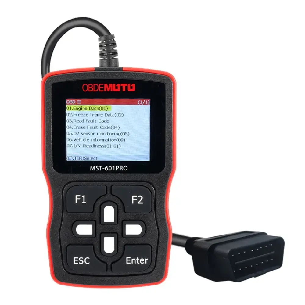 Leitor de código MST-601PRO OBD2 para motocicleta, ferramenta de leitura de código para diagnóstico de motocicleta MST 601 Pro OBDII/EOBD, para Yamaha e Honda