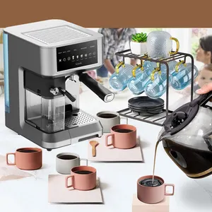 15 Bar Expresso Coffee Machines With Milk Frother Steam Wand Touch Latte Cappuccino Maker For Home Office