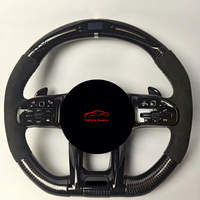 Volant en fibre de carbone avec écran LED pour Mercedes Benz 2012+ Volant de course numérique en cuir haute performance