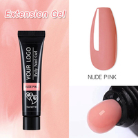 Vente en gros Extensions d'ongles en gel de construction en gelée rose personnalisées Constructeur d'ongles en gel dur pour ongles en poly