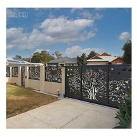 Pantalla de corte láser personalizada para vallas de Metal residencial, puertas de enrejado de jardín, hoja de aluminio