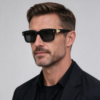 Lunettes de soleil polarisées de luxe pour hommes, style rétro, monture carrée, protection UV400, gravées, modèle 2026