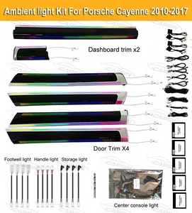 Illuminazione Ambientale per Auto ICarsin, Pannello LED per <span class=keywords><strong>Porsche</strong></span> Cayenne 2010-2017, <span class=keywords><strong>Accessori</strong></span> Interni, Luce Atmosfera Ambientale - Product Image 3